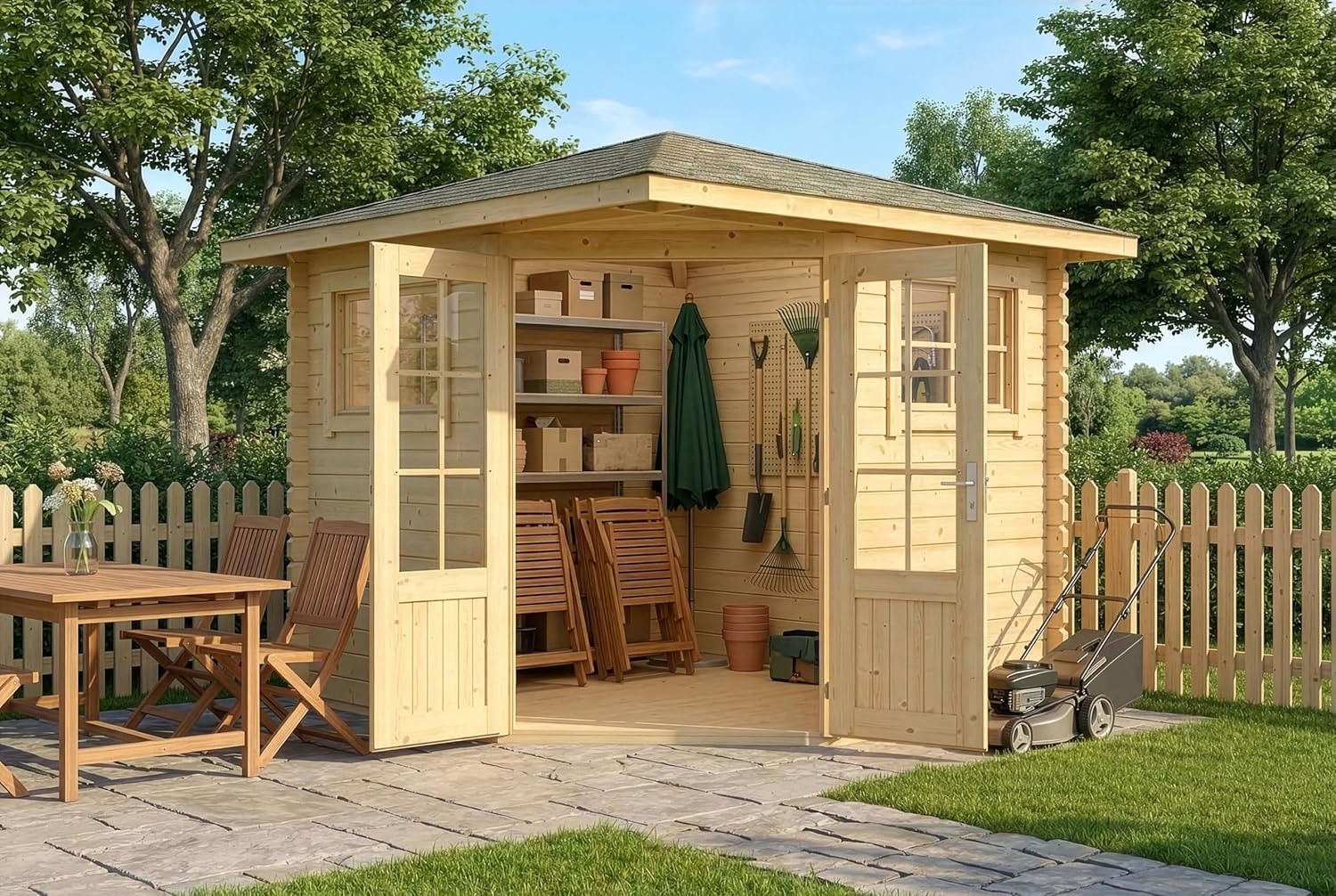 Abri de Jardin en bois - 7,2 m²