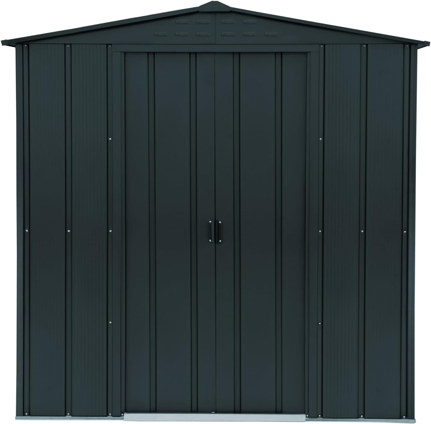 Duramax TOP Shed 6 x 4 (2.17 m²) Abri de jardin en métal, fabriqué en acier galvanisé, structure de toit renforcée, abri de jardin en métal sans entretien et résistant aux intempéries, Anthracite