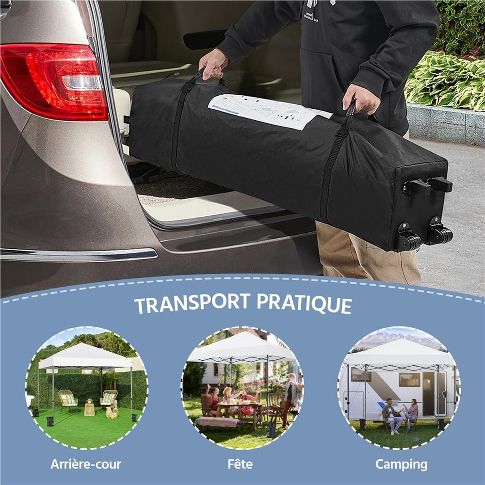 Yaheetech - Tonnelle pliable 3x3m - sac de transport, sacs de sable