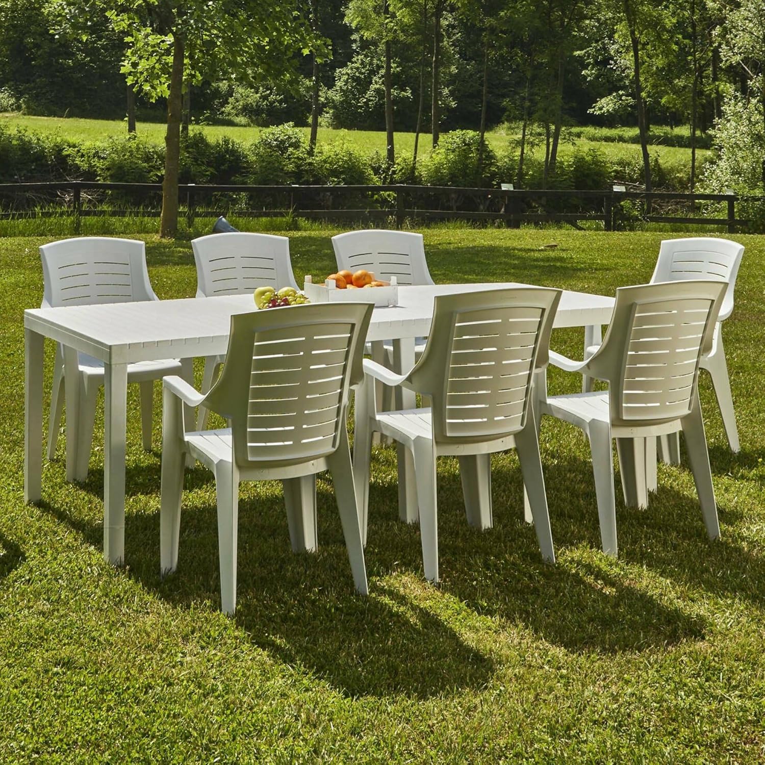 Dmora - Susa - 150x90x72 cm - table à manger extensible, blanc, Made in Italy