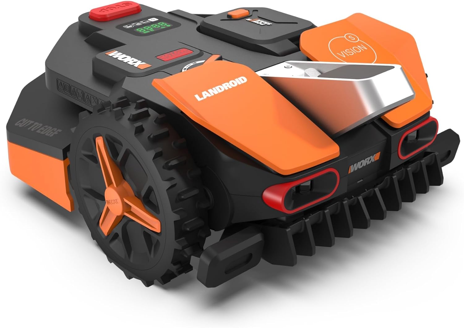 WORX - Landroid Vision série - 250 m² max 350 m² - caméra 4K, IA, sans fil, coupe bordure - WR202E
