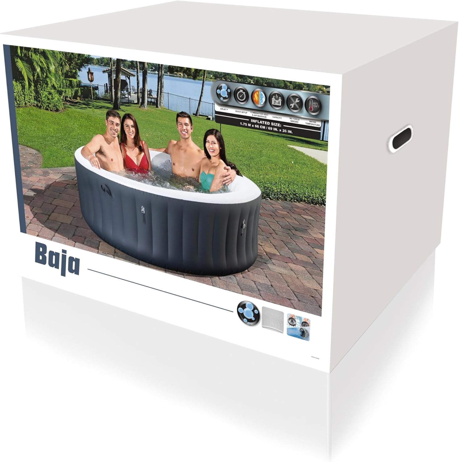 Bestway - Lay-Z-Spa Baja - rond 2-4 pers - Airjet gonflable