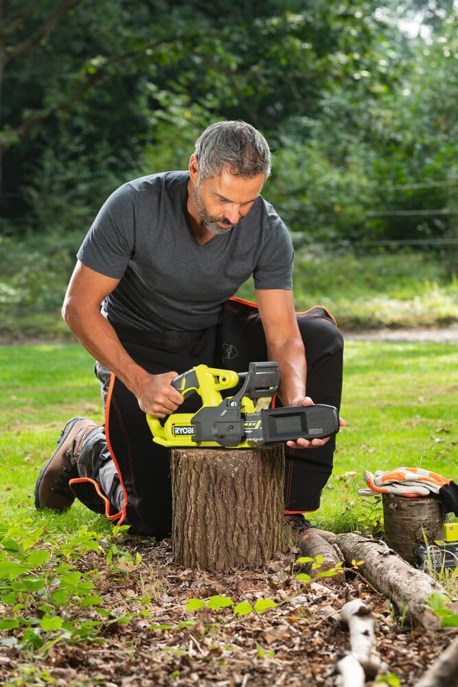 Ryobi - Tronçonneuse sans fil ONE+ 18V, guide 20cm, lubrification auto, RY18CS20A-0