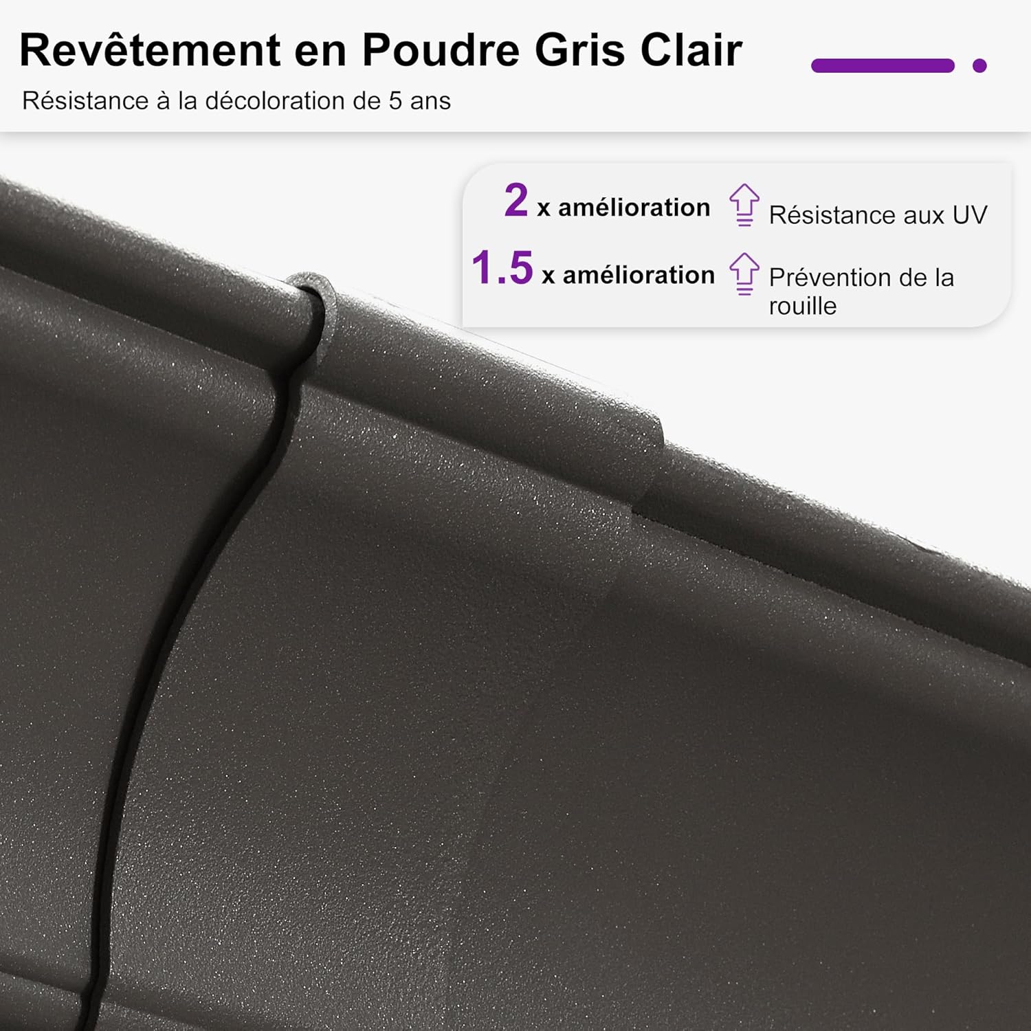 PURPLE LEAF - tonnelle double toit - 4,25x6m - alu, moustiquaire, rideaux