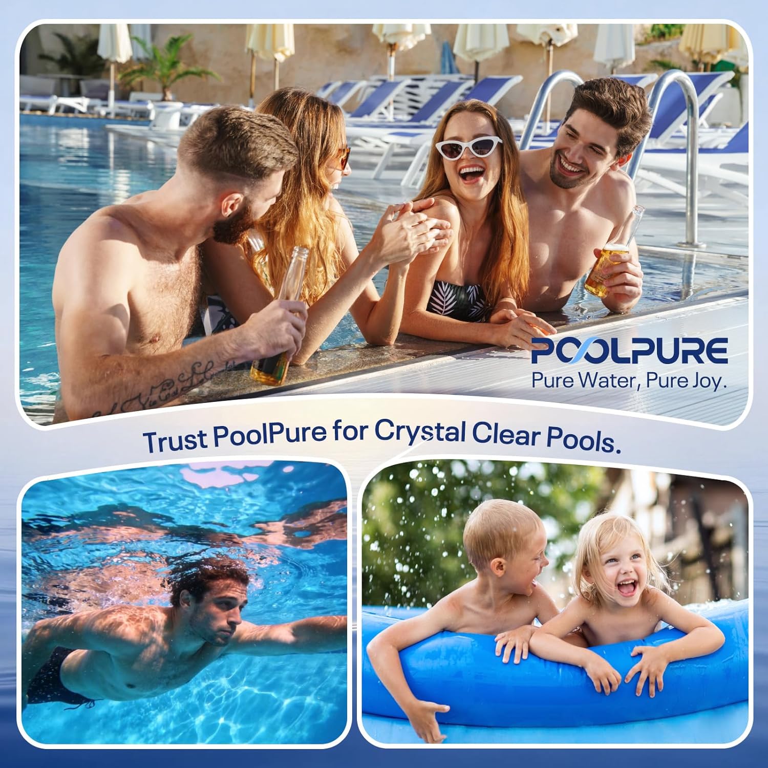POOLPURE - Filtre piscine - 25 sq.ft, 10.8x2.6 pouces - compatible modèles PRB25-IN