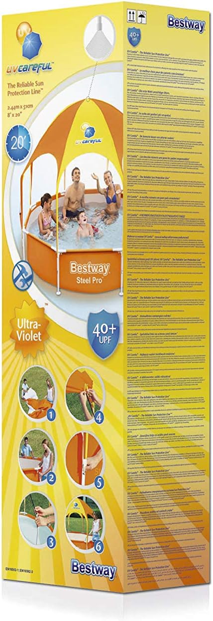Bestway Piscine tubulaire Bleu 244 x 244 x 51 cm 1680 L 56432