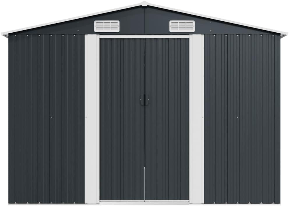 vidaXL Abri de Jardin 257x489x181 cm Métal Anthracite Terrasse Cabane à Outils