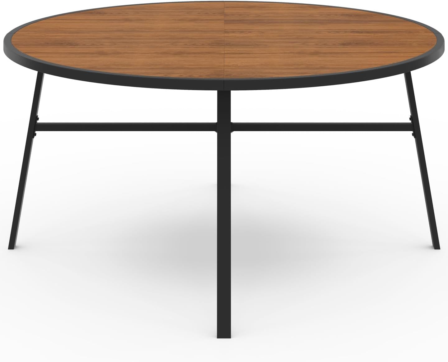 IDMarket - Noumea - Table ø150 cm et 8 chaises empilables, verre et bois
