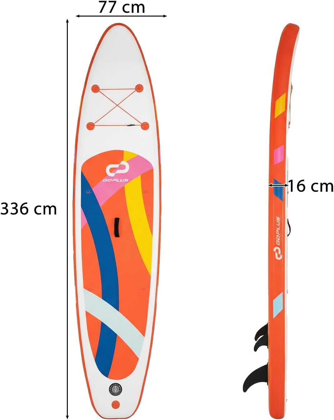 GOPLUS - Paddle Gonflable Série Adulte - 336 cm - stable, 160 kg, siège kayak, kit complet