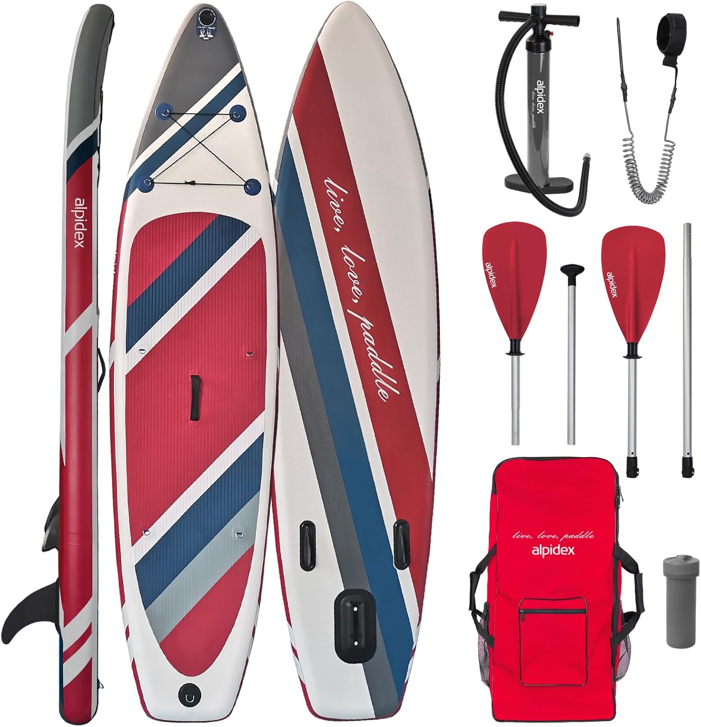ALPIDEX - Stand Up Paddle Board - 320x76x15 cm - Gonflable, 200 kg