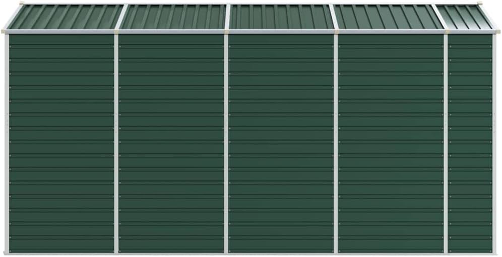 vidaXL Abri de Jardin Vert 191x385x198 cm Acier galvanisé