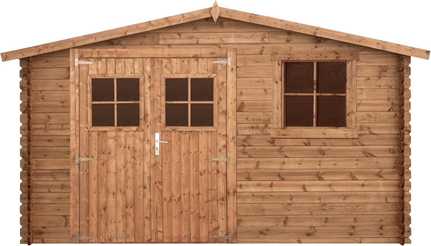 Abri de Jardin en Bois traité, EP 28mm, Surface utile 9.9m² INT043