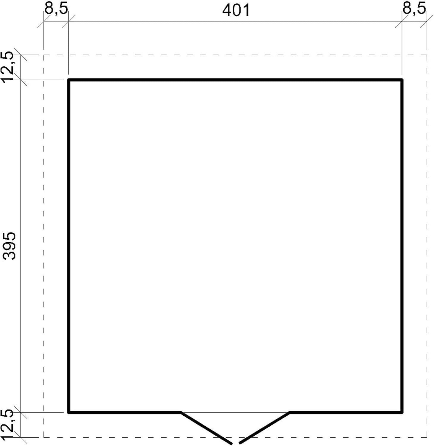Timbela - abri de jardin bois 16m², fenêtres, 418x420x246cm - M330