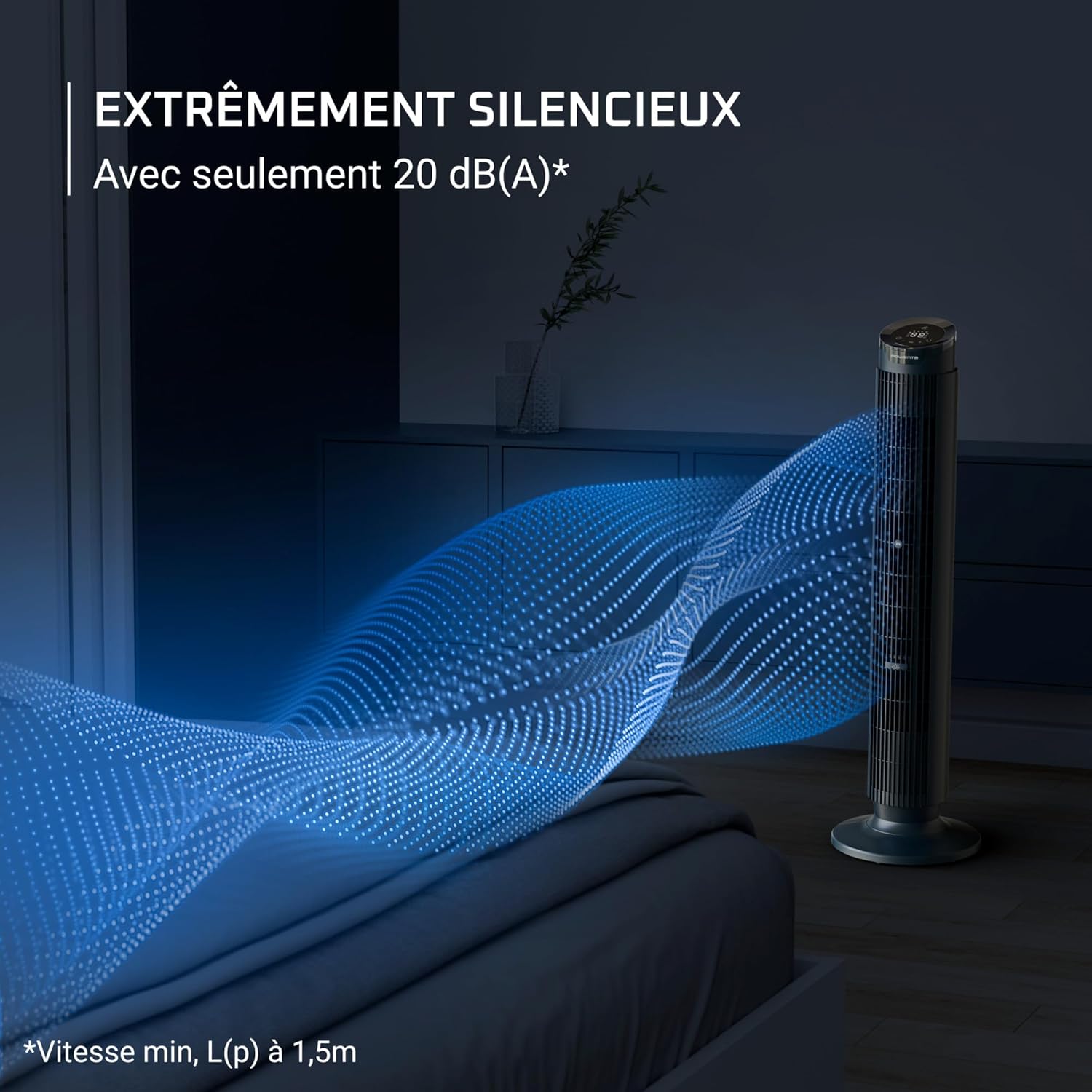 Rowenta - ventilateur tour Eole Silence Force - format compact - rafraîchissement puissant, silencieux, économie d'énerg