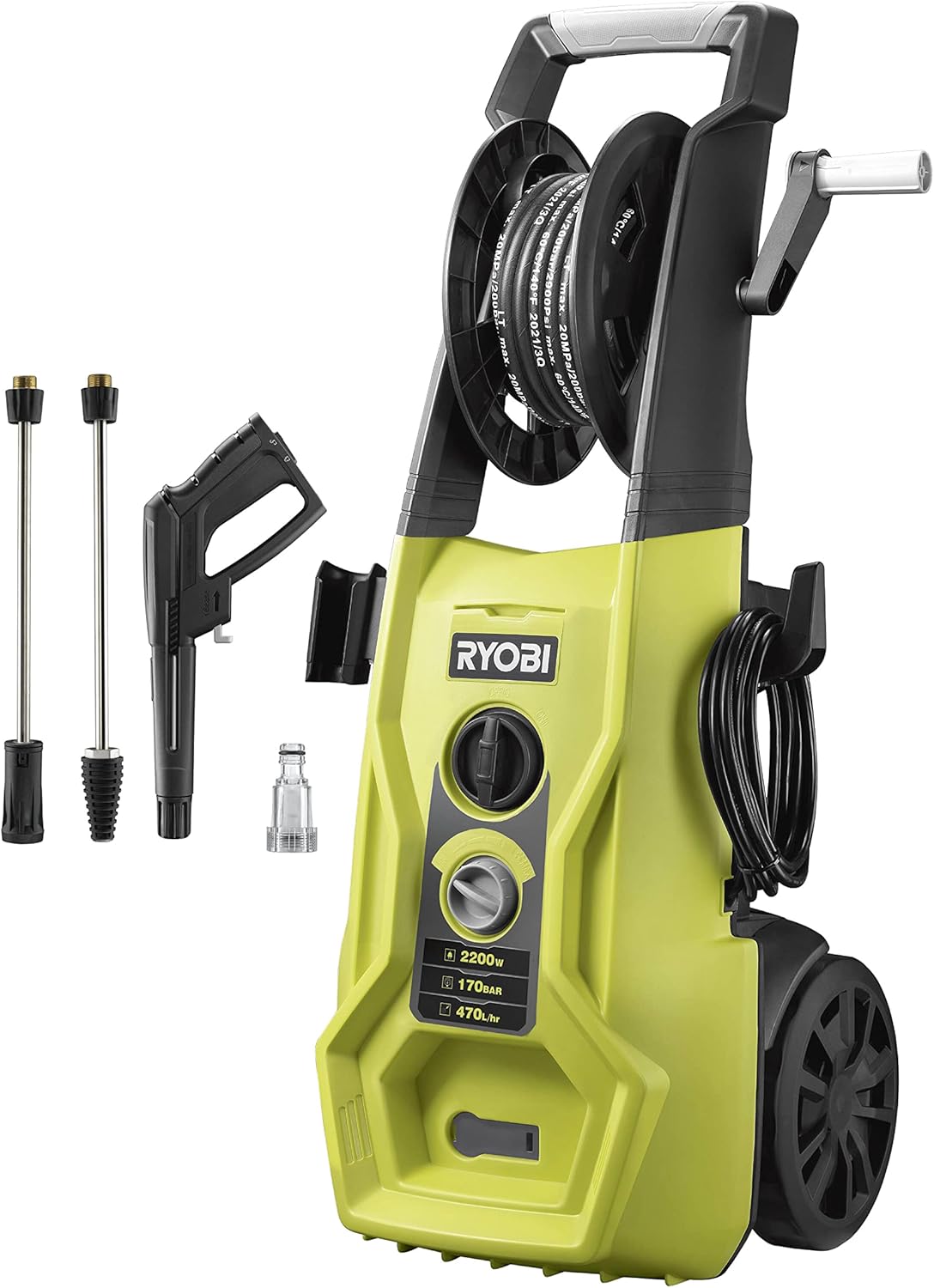Ryobi - Nettoyeur haute pression série RY170 - 170 bars - Vert/anthracite - RY170PWA
