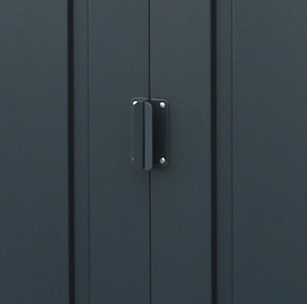 Duramax ECO 6 x 6 (3.33 m²) abri de jardin en métal, galvanisé à chaud, Abri de stockage d'outils, structure de toit renforcée, abri sans entretien, anthracite