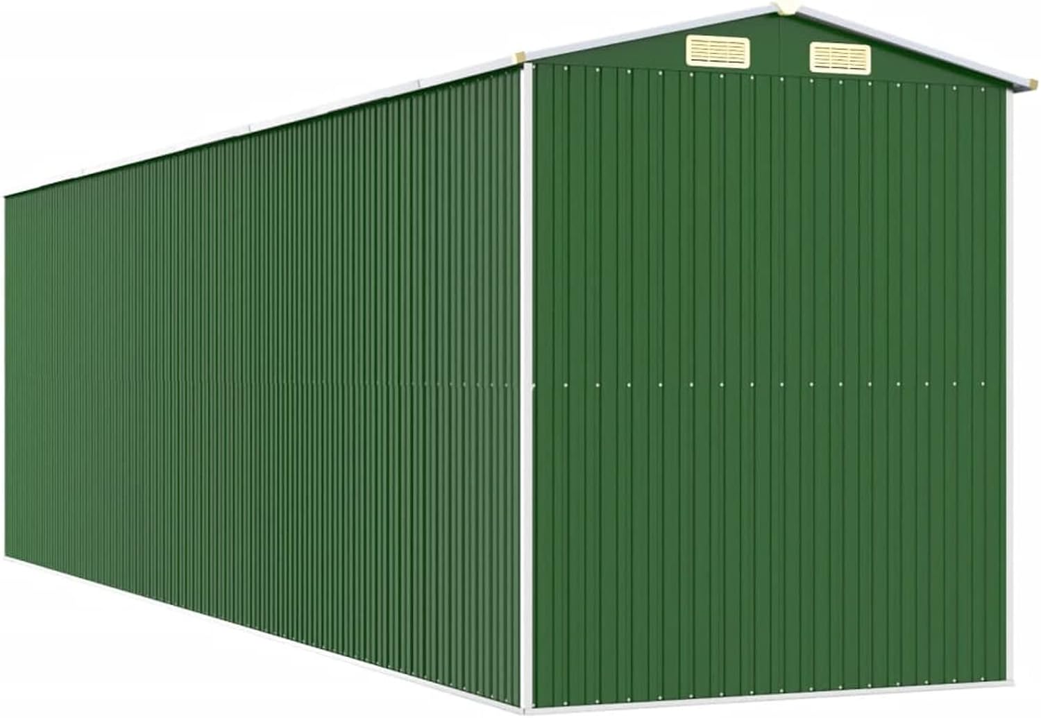 GuyAna Abri de Jardin Vert 192x689x223 cm Acier galvanisé,Abris de Jardin,Abri de Stockage pour Jardin,Abri d'outils de Jardin