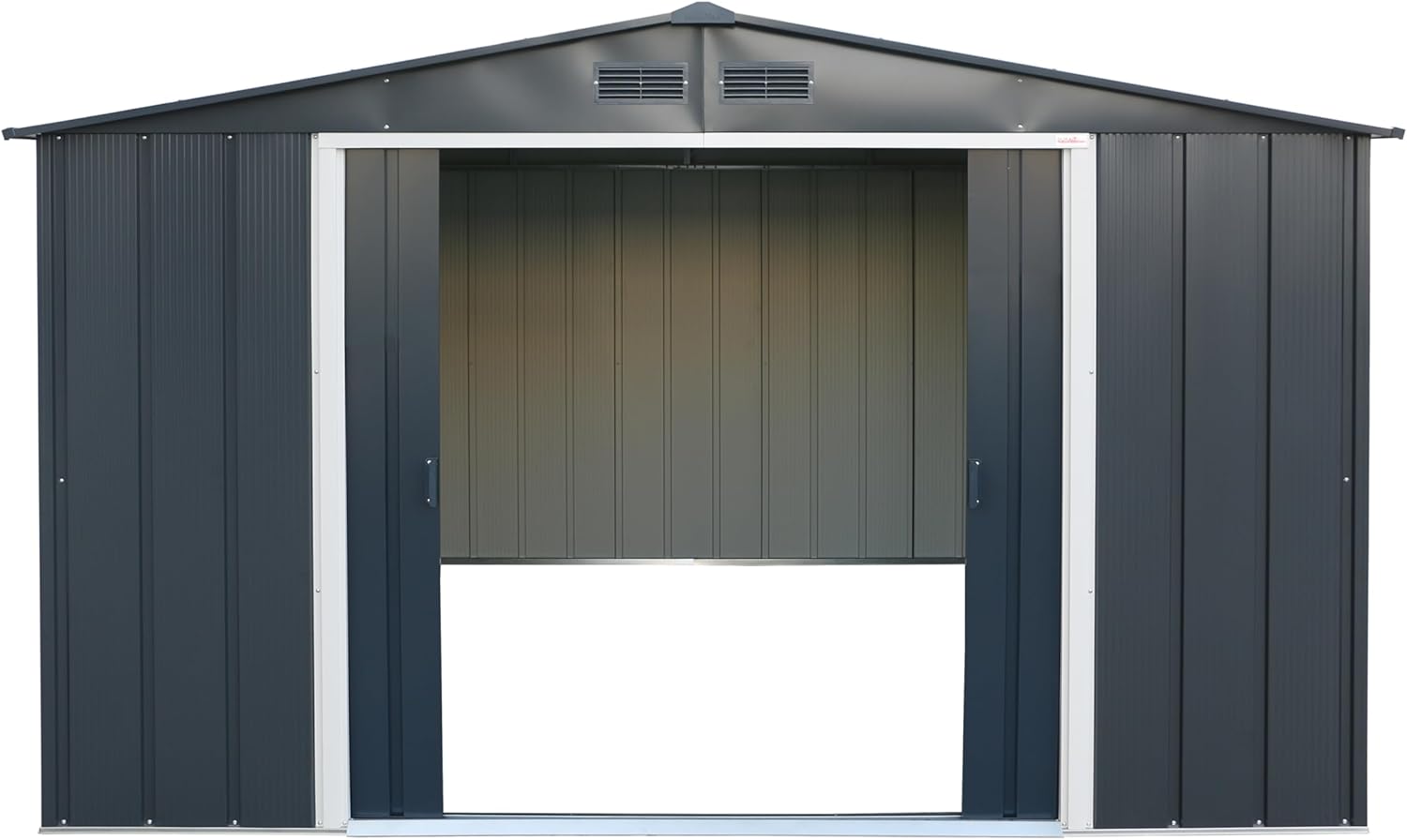 Duramax - ECO série - 10x10 pieds - abri jardin métal galvanisé, toit renforcé, anthracite, sans entretien - ECO10X10