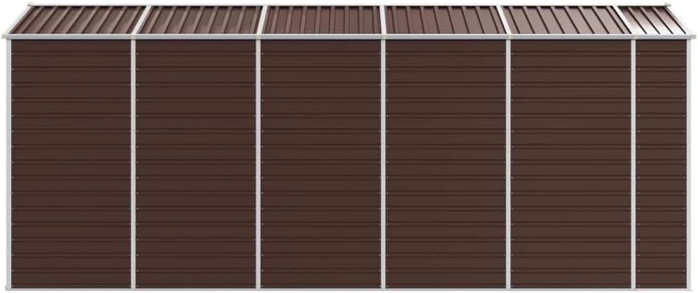 vidaXL Abri de Jardin Marron 191x470x198 cm Acier galvanisé