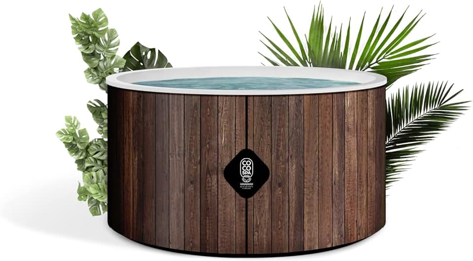 COCO SPA Helsinki Spa Gonflable - 150 cm de diamètre - 800 litres - Moteur 2240 W - 2 à 4 Personnes - Massage 140 Jets