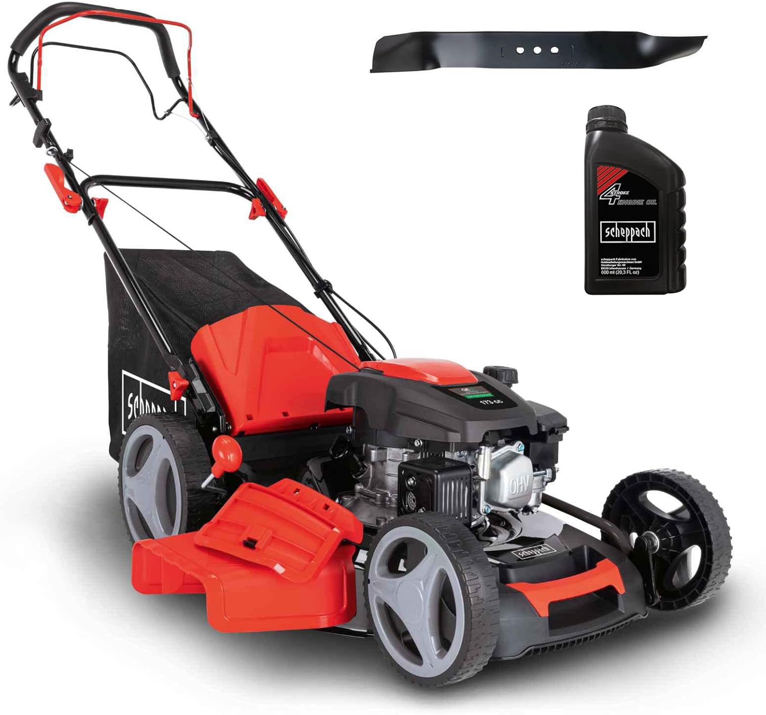 Scheppach - MS173-51 - tondeuse thermique 51cm, autotractée, mulching, panier 65L