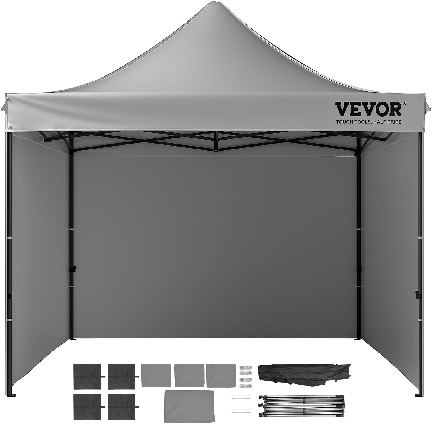 VEVOR - tonnelle pop-up série - 304x304 cm - parois amovibles, résistante UV, imperméable, sac à roulettes