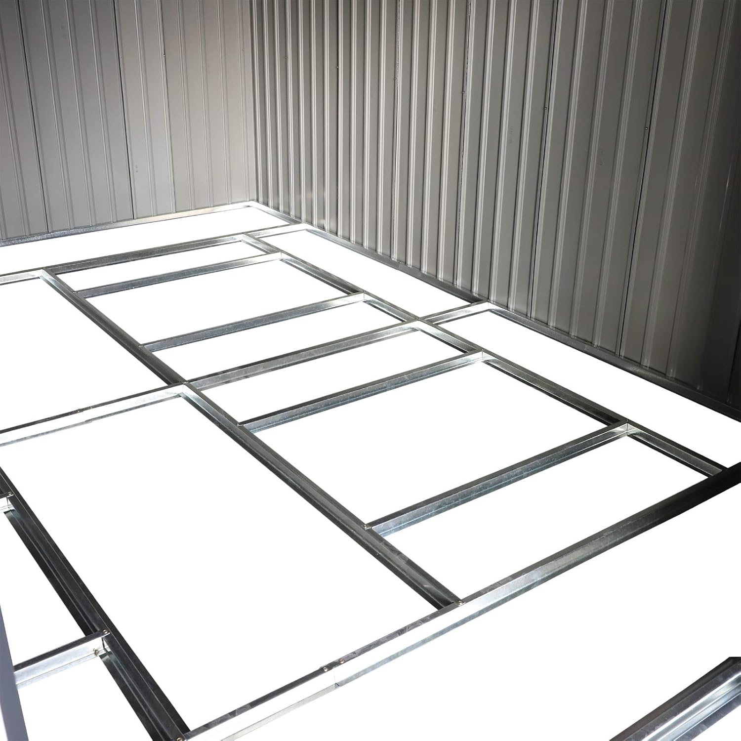 Outsunny - abri de jardin acier 340x386x200 cm - 20m³, gris charbon