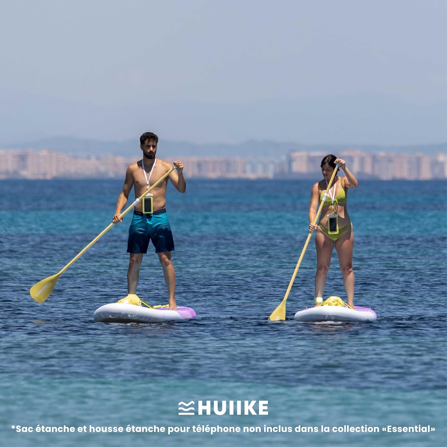 HUIIKE Paddle Gonflable Adulte avec Accessoires Inclus, Pagaie, Ailerons, Pompe. Planche de Stand Up Paddle Grande Stabilité et Résistance. 305 x 84 x 15 cm, Jusqu'à 130 kg