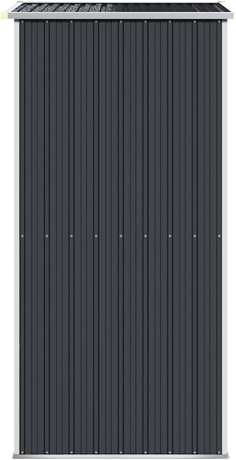 Homgoday Grand Abri de Jardin en Métal Gris Anthracite - Stockage Extérieur Spacieux et Ventilé