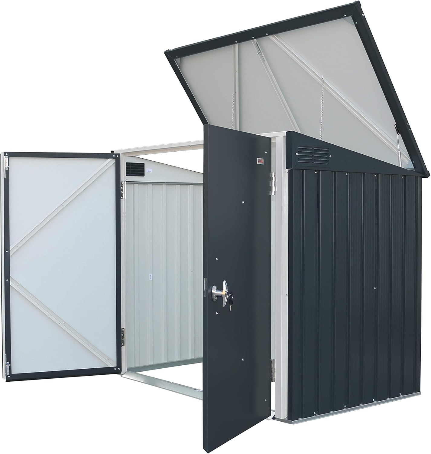 Duramax - abri poubelles double - 154x96x131 cm - métal verrouillable