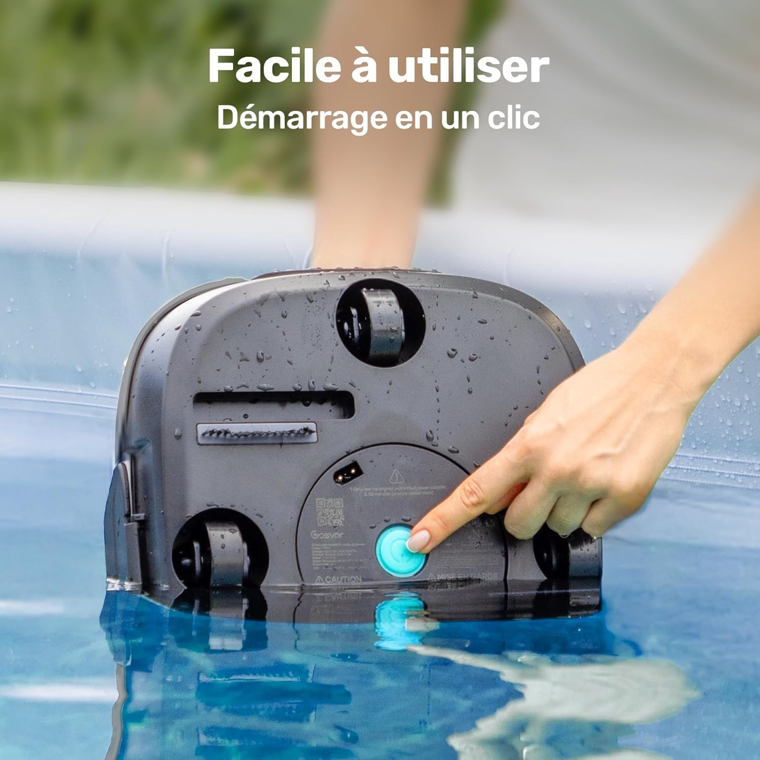 Gosvor - Robot piscine sans fil 85m² - 6600 LPH, 90min autonomie, filtre lavable