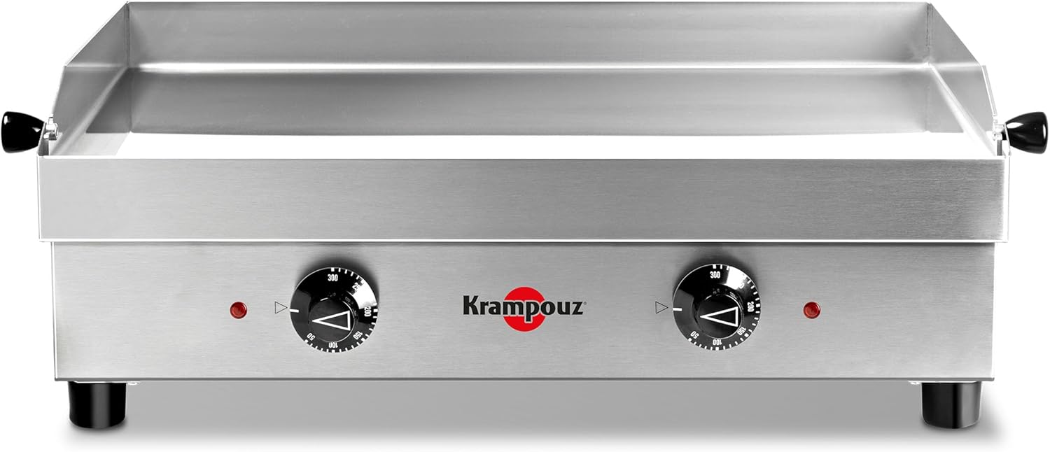 Krampouz - Plancha Électrique Samba - 54x33 cm - Inox, 2500W, 2 zones, 2 thermostats, PFSB2AA-KR