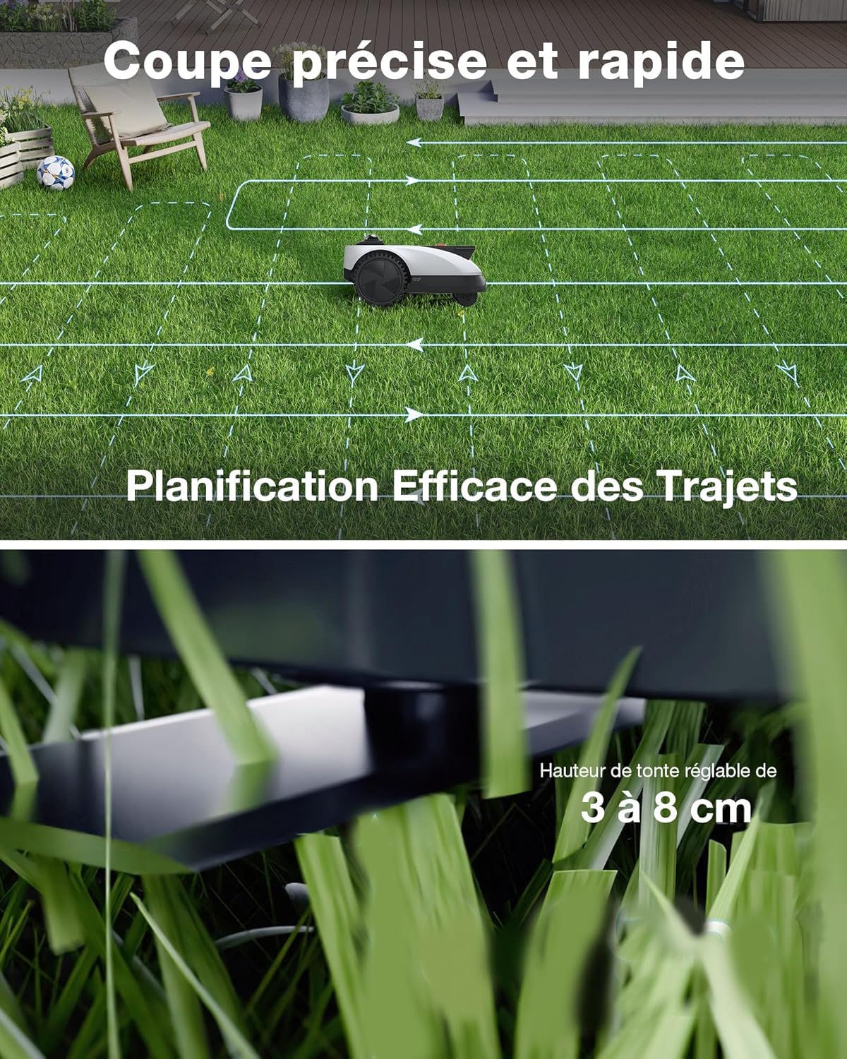 Ecovacs - Goat O1200 - 1200m² - LiDAR Pro, navigation IA, coupe précise O1200
