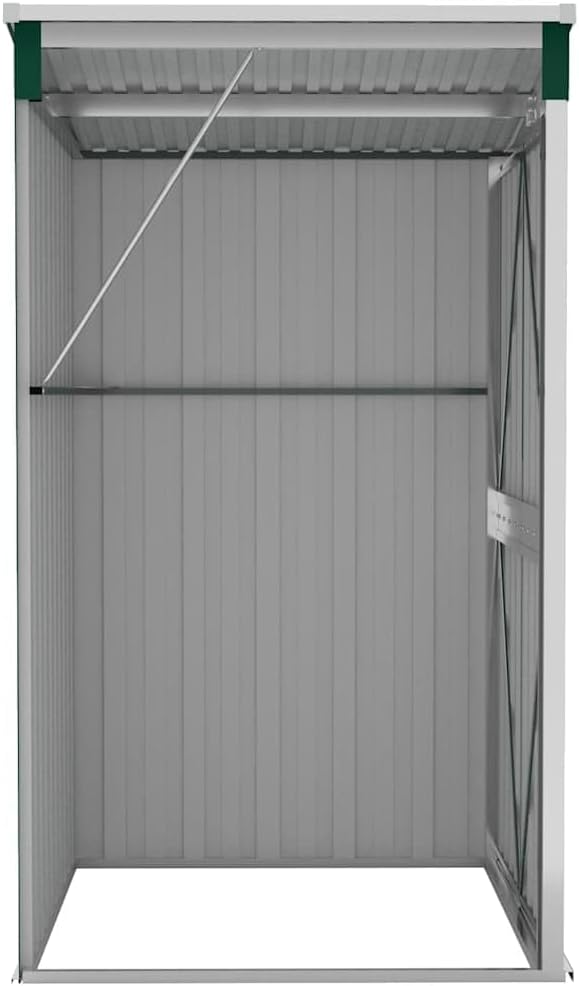 Solivagant Remise de Jardin Murale Vert 118x100x178 cm Acier galvanisé,(22.7 KG)