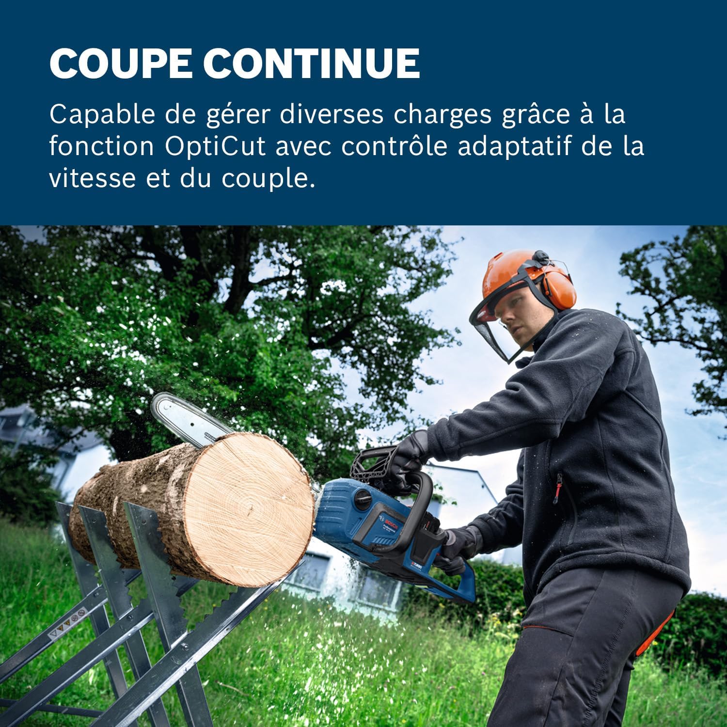 Bosch - tronçonneuse 18V BITURBO - guide 40cm, moteur Brushless GKE 18V-40