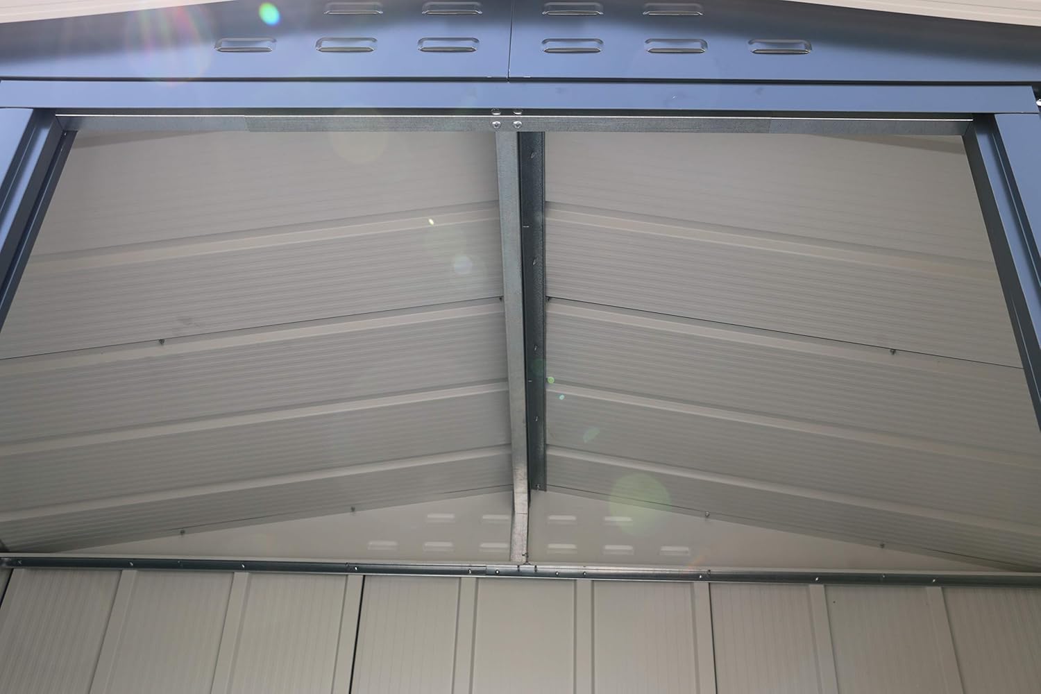 Duramax TOP Shed 6 x 4 (2.17 m²) Abri de jardin en métal, fabriqué en acier galvanisé, structure de toit renforcée, abri de jardin en métal sans entretien et résistant aux intempéries, Anthracite