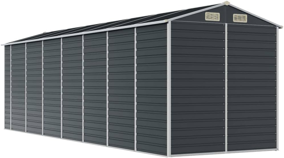 vidaXL Abri de Jardin Anthracite 191x640x198 cm Acier galvanisé