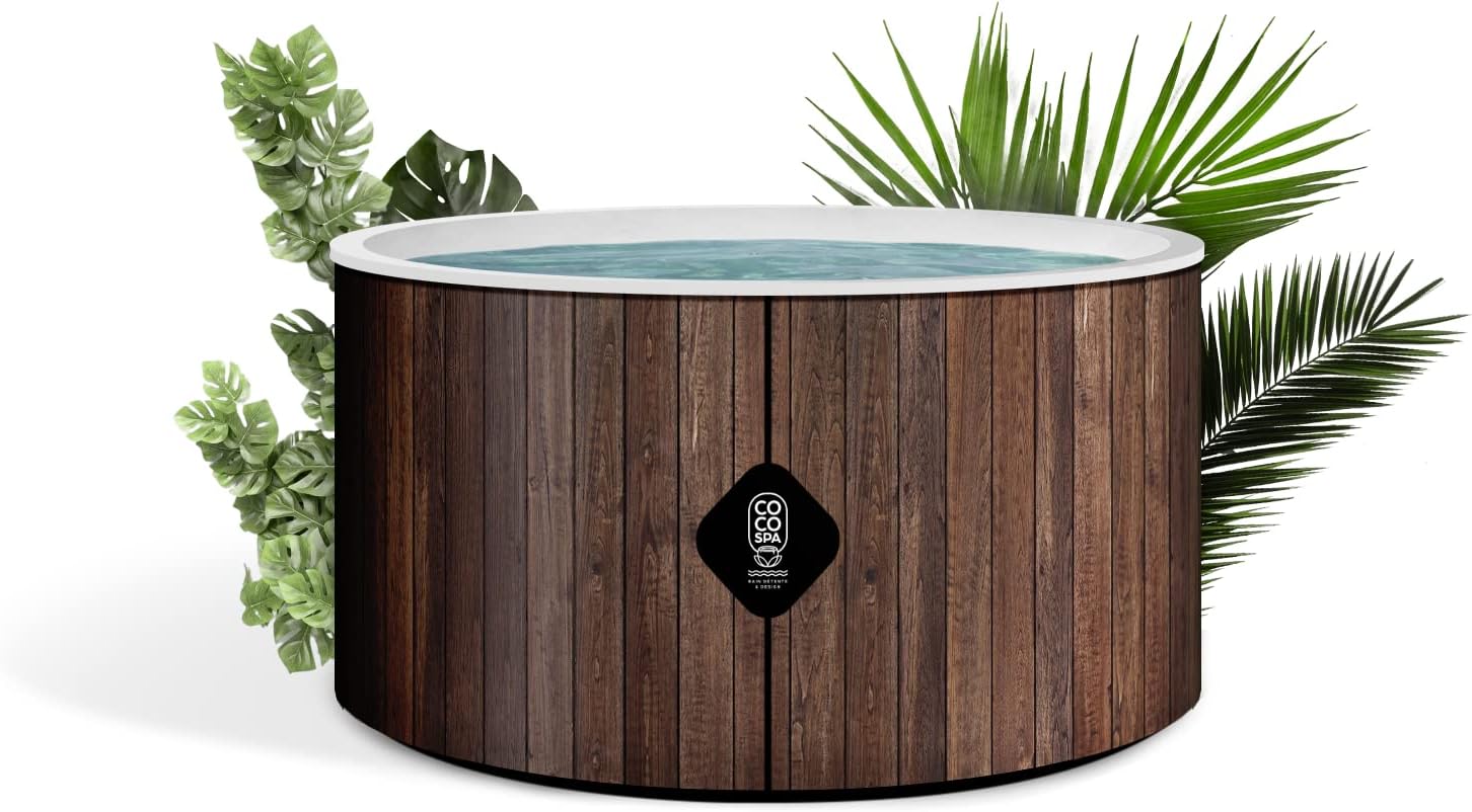 COCO SPA Helsinki Spa Gonflable - 150 cm de diamètre - 800 litres - Moteur 2240 W - 2 à 4 Personnes - Massage 140 Jets