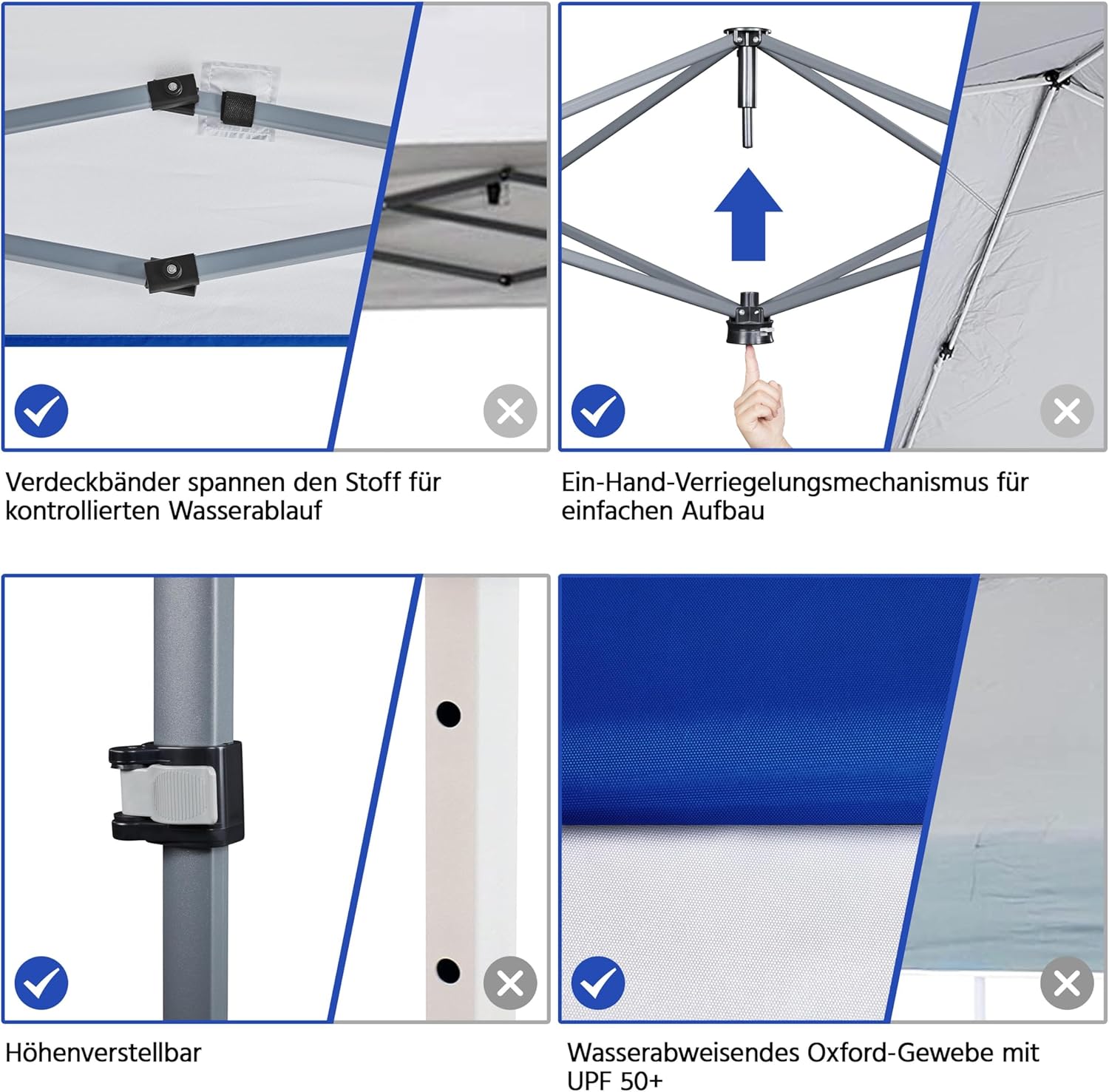 Yaheetech - Tonnelle pliable 3x3m, sac transport, sable, chevilles