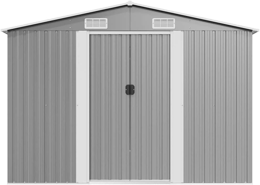 vidaXL Abri de Jardin 257x489x181 cm Métal Gris Terrasse Patio Cabane à Outils