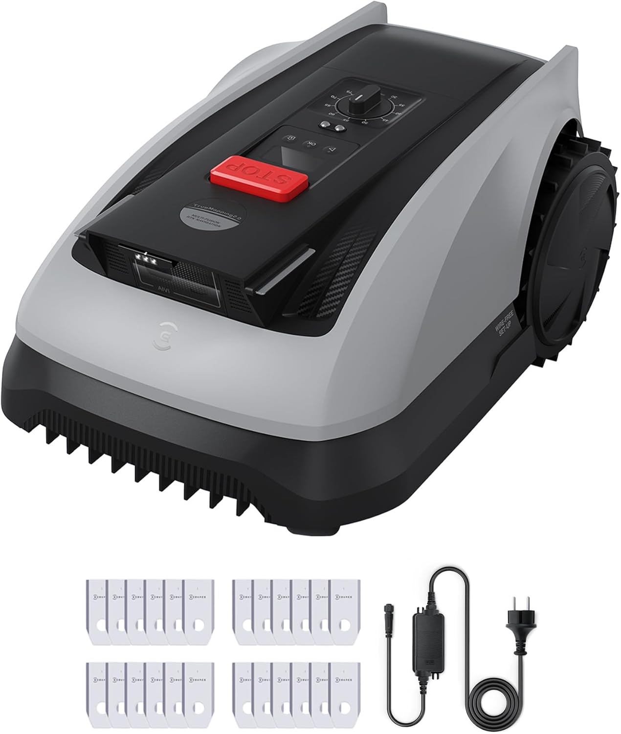ECOVACS - O600 RTK Care Kit - 600 m² - Robot tondeuse RTK, IA, appli