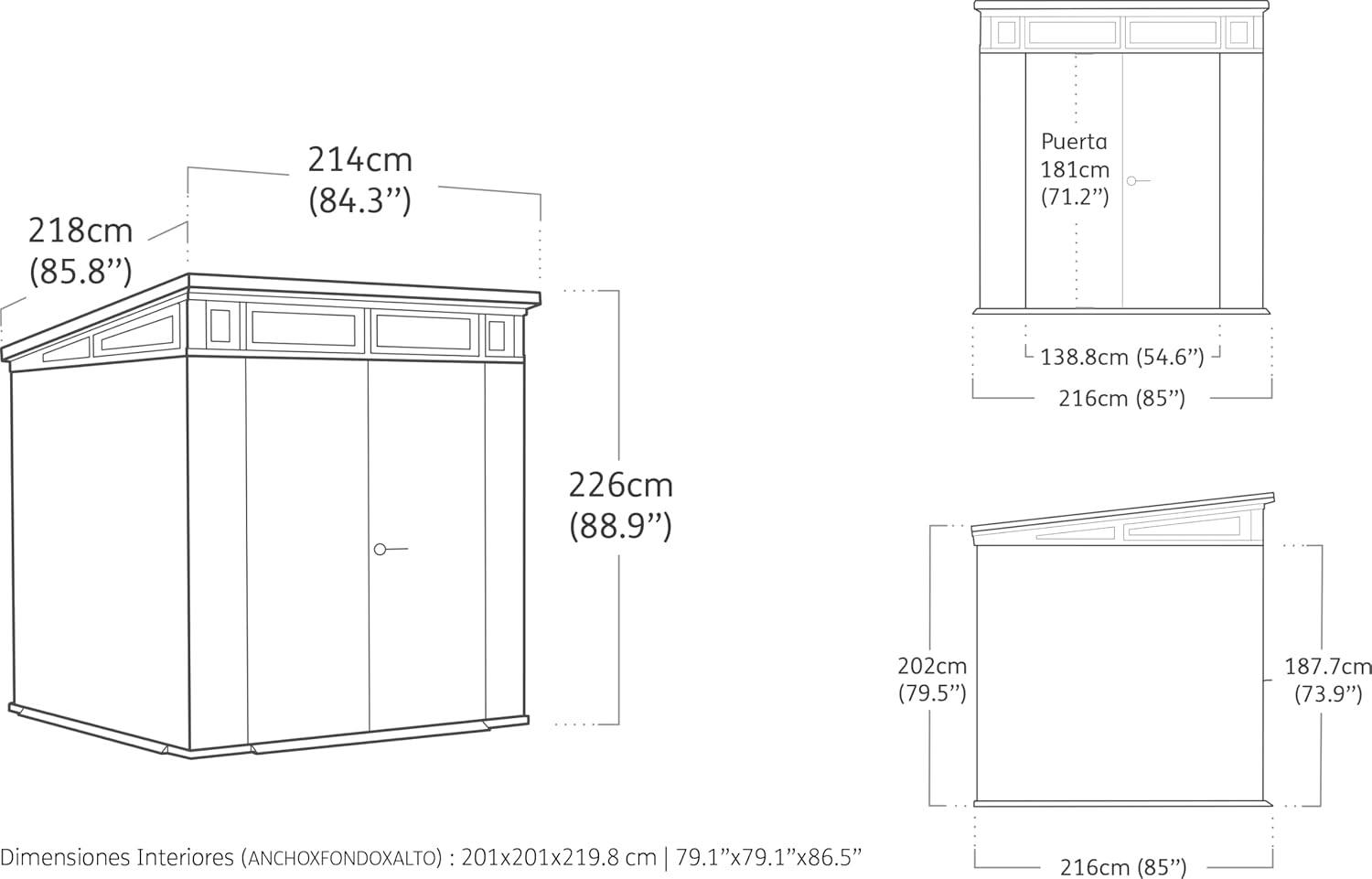 KETER Abri de Jardin en résine - Artisan 77-4,7m2