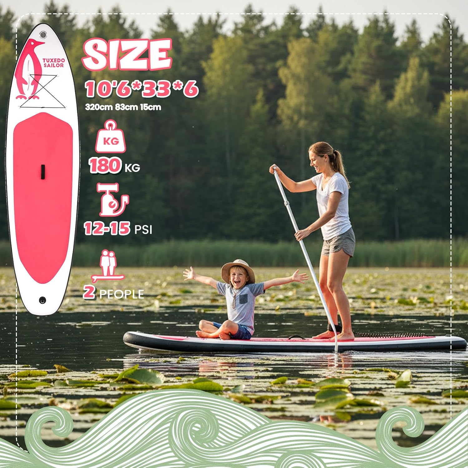 Tuxedo Sailor - SUP gonflable adulte - Accessoires inclus - robuste