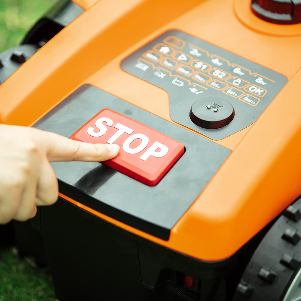 Yard Force - Robot tondeuse Classic - 500m² - Bluetooth, noir/orange