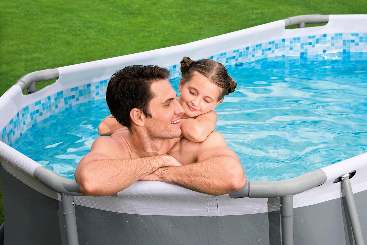 Bestway - Steel Pro Max piscine hors sol, 305x200x84cm, gris