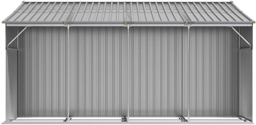 vidaXL Abri de Jardin Gris 277x365,5x179 cm Acier galvanisé