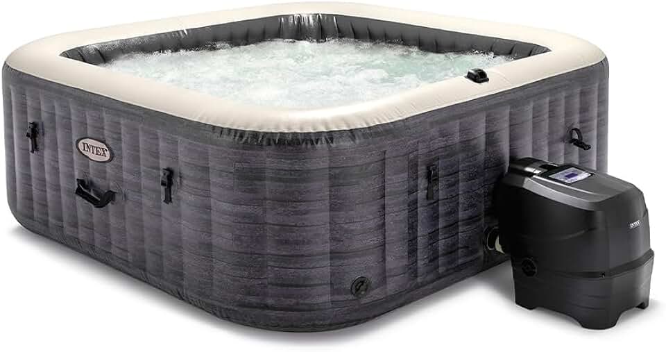 Intex - Greystone Deluxe - spa carré 6 places - fonction bulles