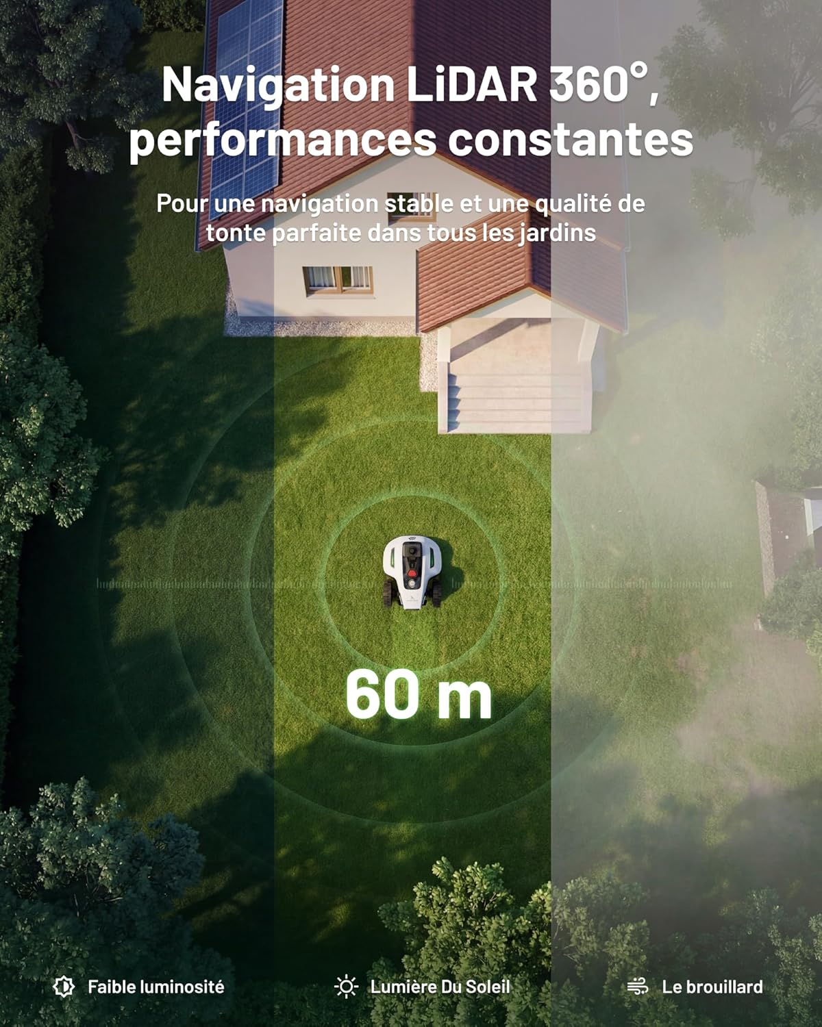 Mammotion - Yuka Mini 2 - 800 m² - navigation LiDAR, IA, DropMow, pente 45% - YUKA Mini 2 800