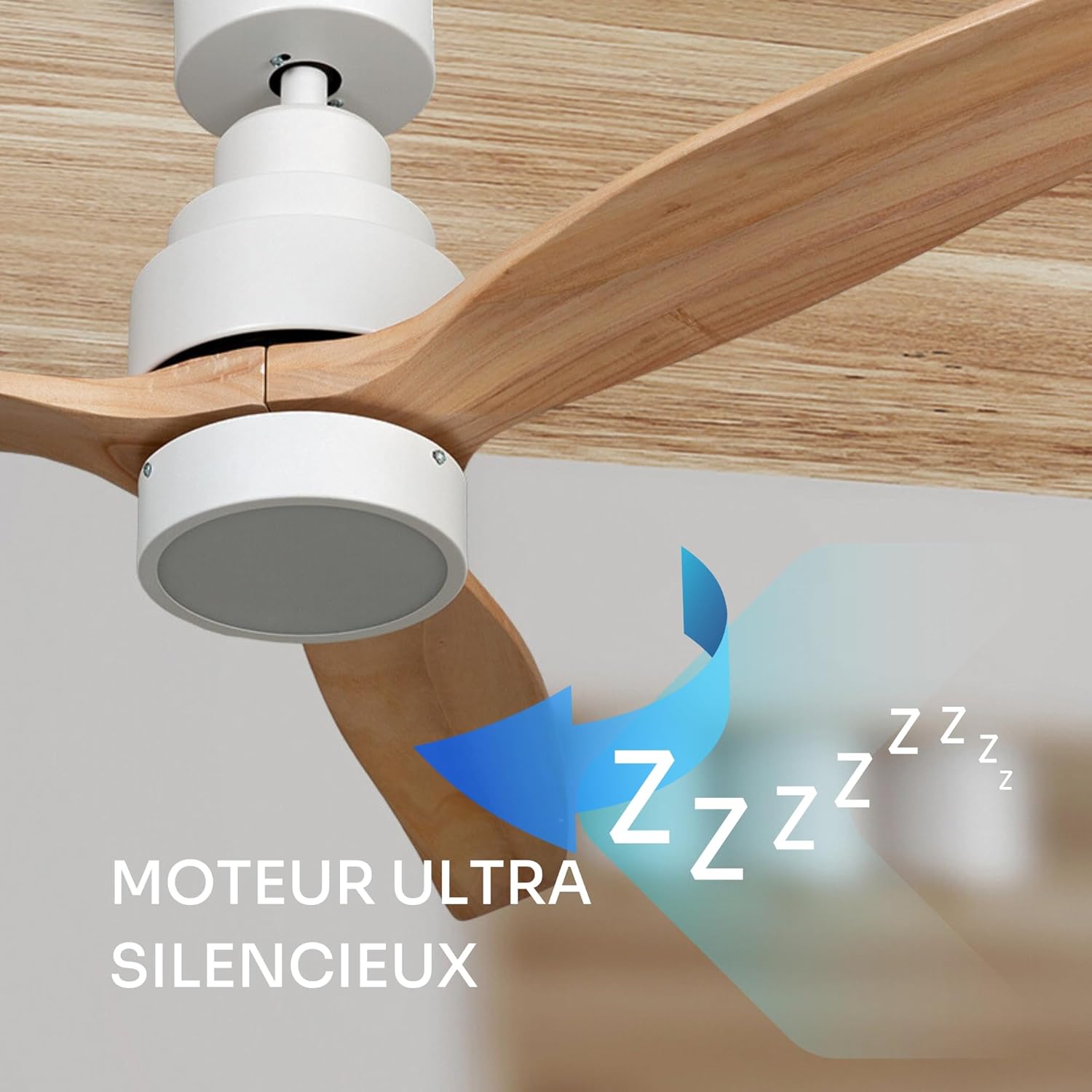 Mellerware - Brizy! Bright - 132cm - 45W, télécommande, LED, 6 vitesses