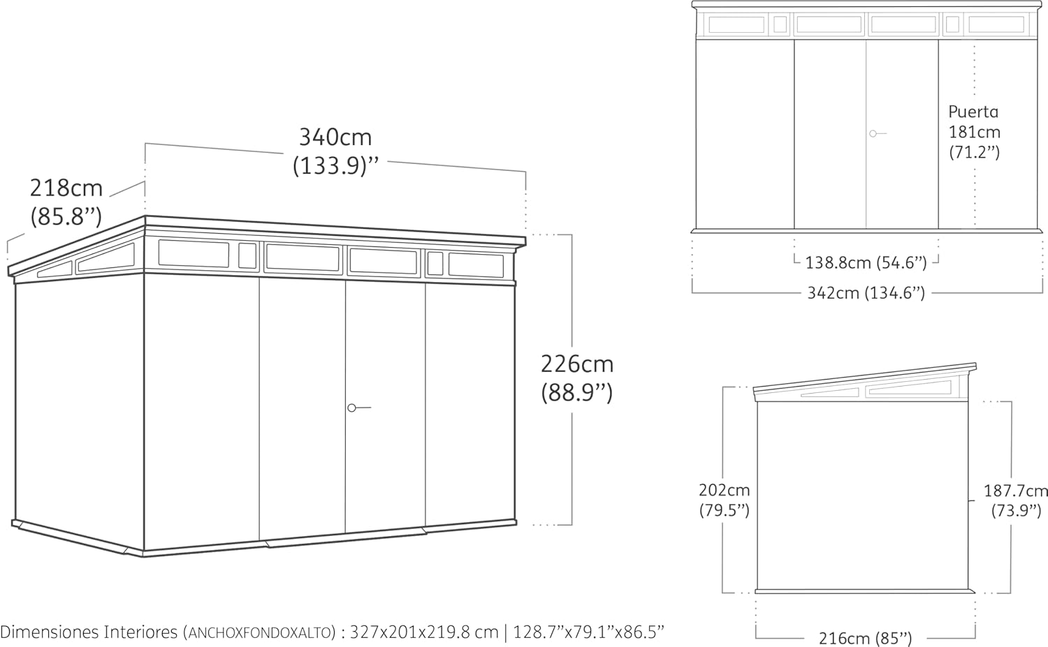 KETER Abri de jardin en résine ARTISAN 117 - 7,4m2